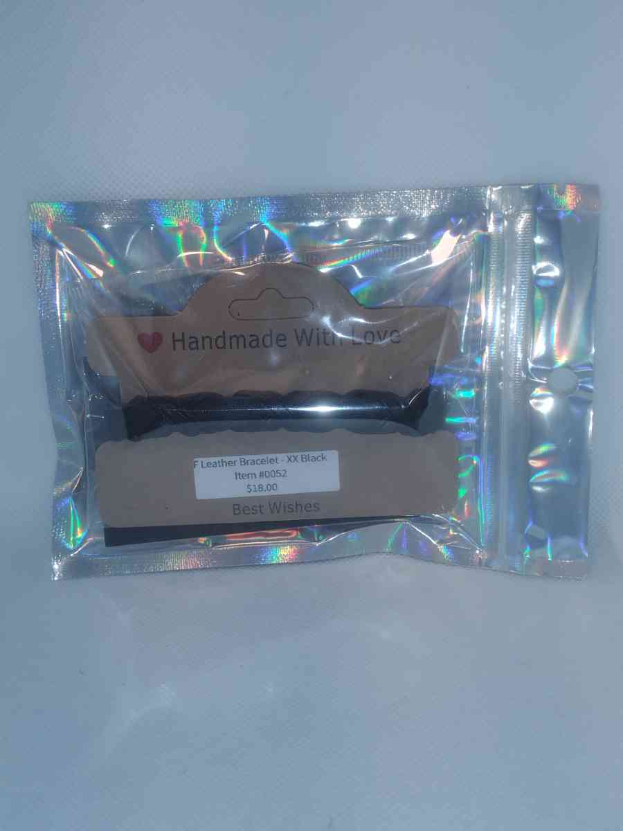 Faux Leather Bracelet criss cross black - Roanoke, Virginia - FleaMarketBay