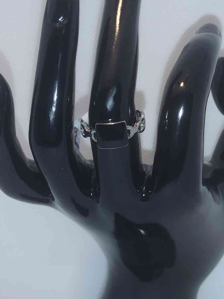 Black Square Chain Retro Geometric Ring - Roanoke, Virginia - FleaMarketBay