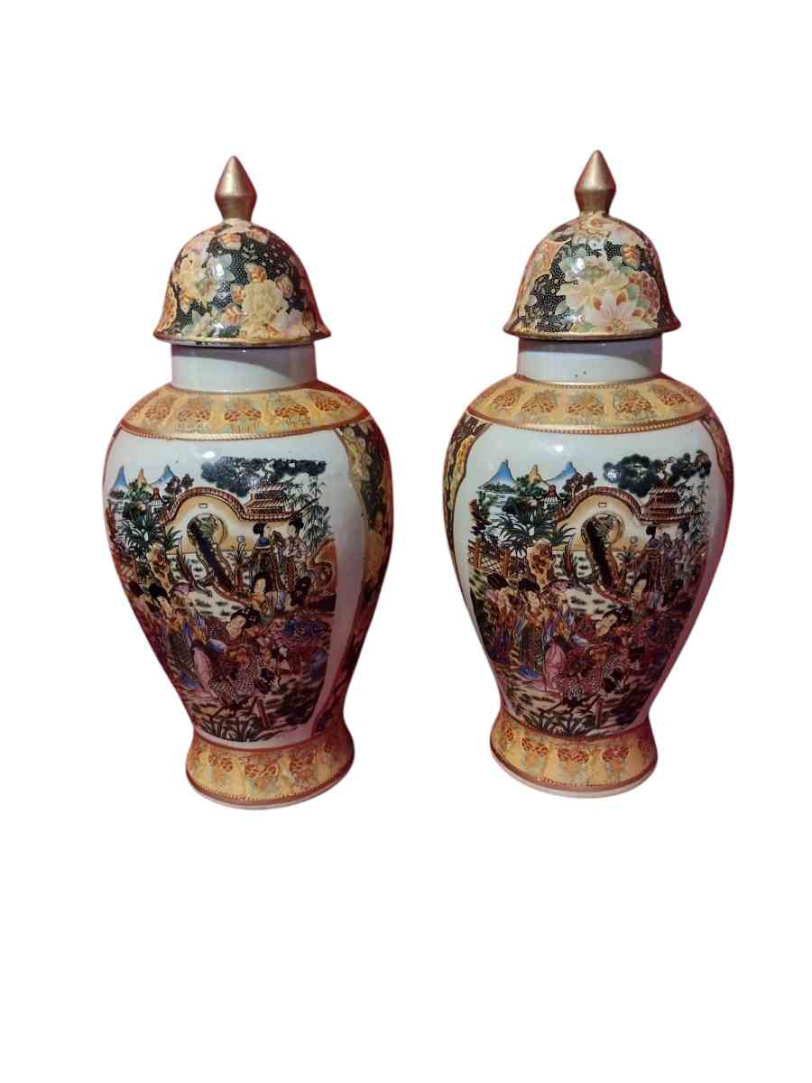 pair of large beautiful Chinese or Japanese vases - Saint Louis, Missouri