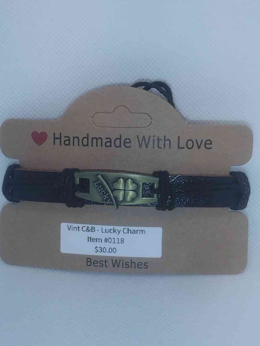 Lucky Charm Leather Bracelet VCB - Roanoke, Virginia - FleaMarketBay