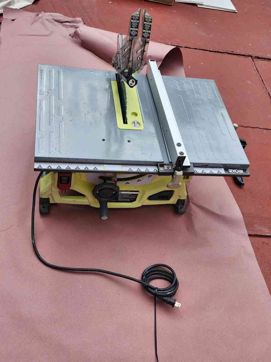 RYOBI13 Amp 814 in Compact Portable Corded Jobsite Table Saw - West Palm Beach, Florida