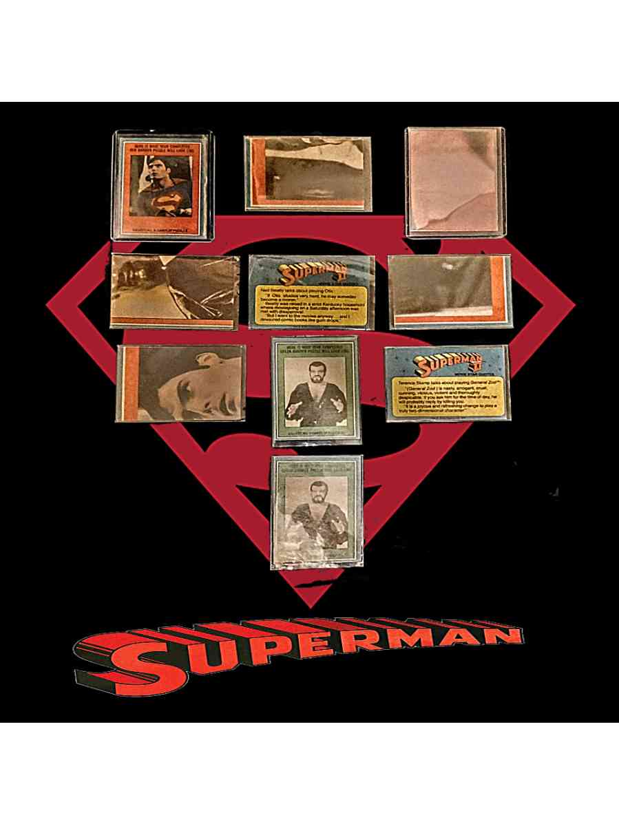 10 lot original vintage 1978 n 82 Superman movie cards - Abbott, Texas - FleaMarketBay