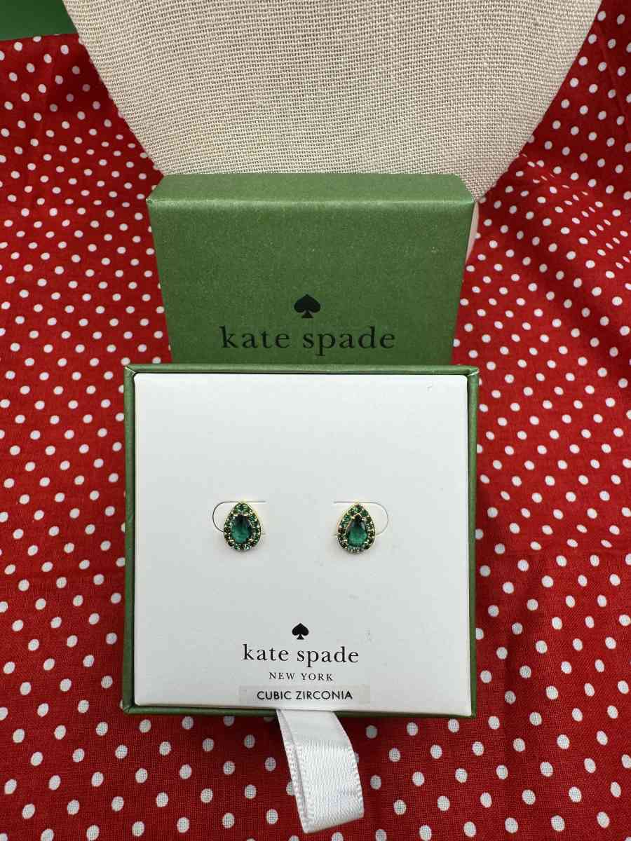 2012PIOR New Kate Spade Emerald Cubic Zirconia Stud Earrings - Gallatin, Tennessee