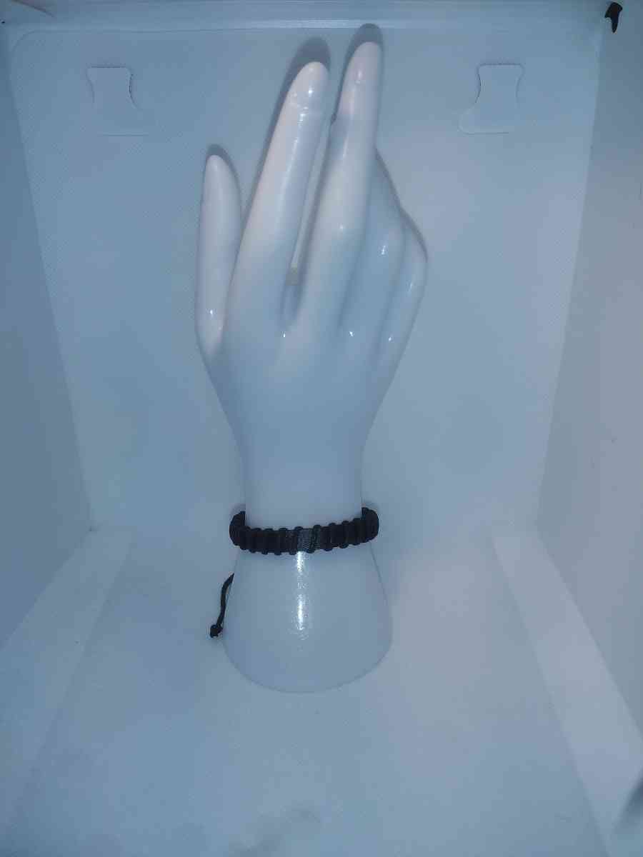 Faux Leather Bracelet back stitch black - Roanoke, Virginia - FleaMarketBay