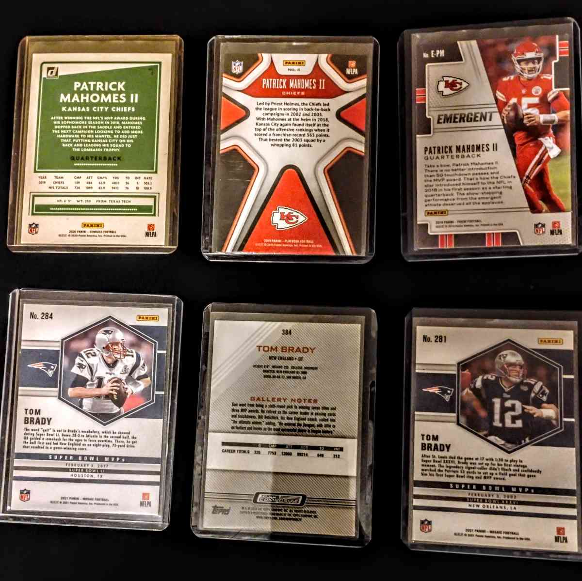 6 card lot prizm Tom Brady Patrick mahomes - Abbott, Texas - FleaMarketBay