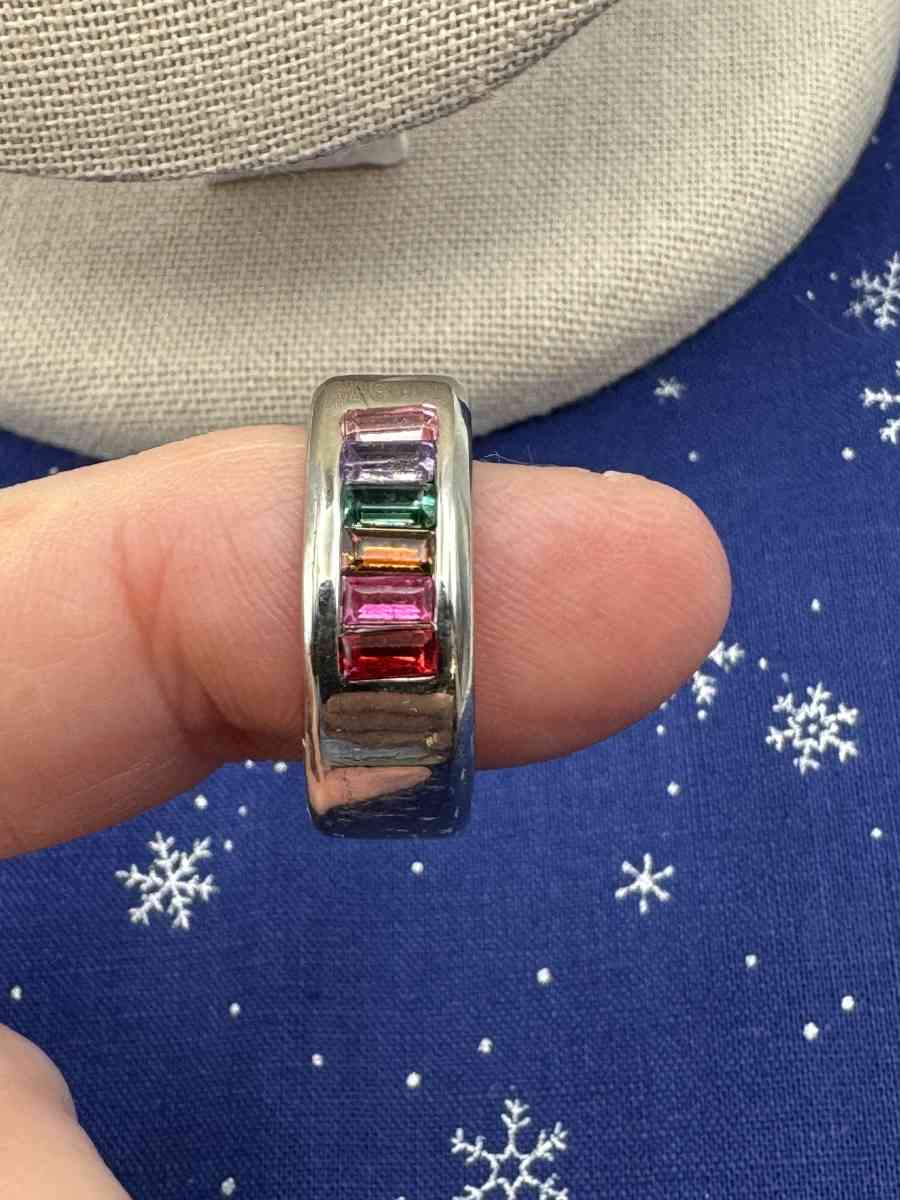 2016 New Stainless Steel  Silver Band Shiny Rhinestones  Rin - Gallatin, Tennessee - FleaMarketBay