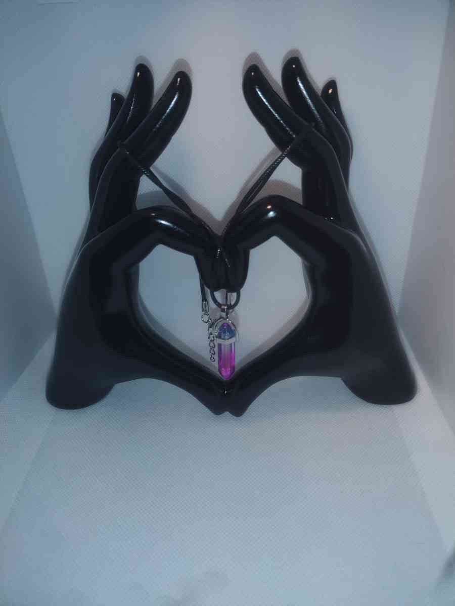 Pink Blue Glass Pendant Necklace - Roanoke, Virginia - FleaMarketBay