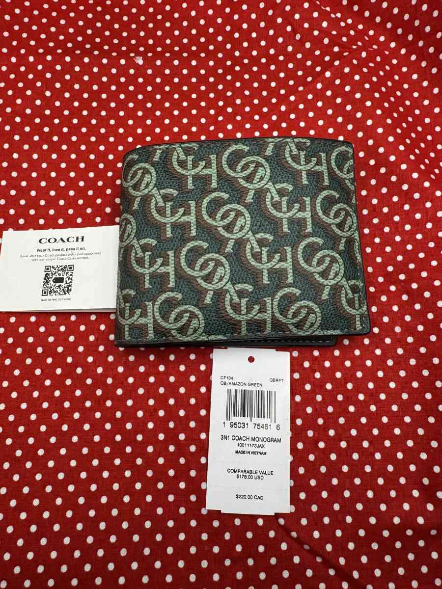 2022MRIO NWT COACH 3 in 1  Monogram Wallet Signature Canvas - Gallatin, Tennessee