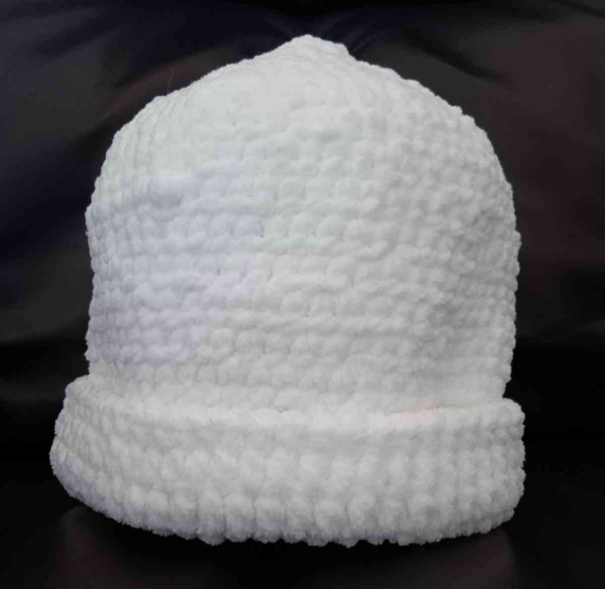 White Crochet Adult Beanie - Nashville, Arkansas - FleaMarketBay