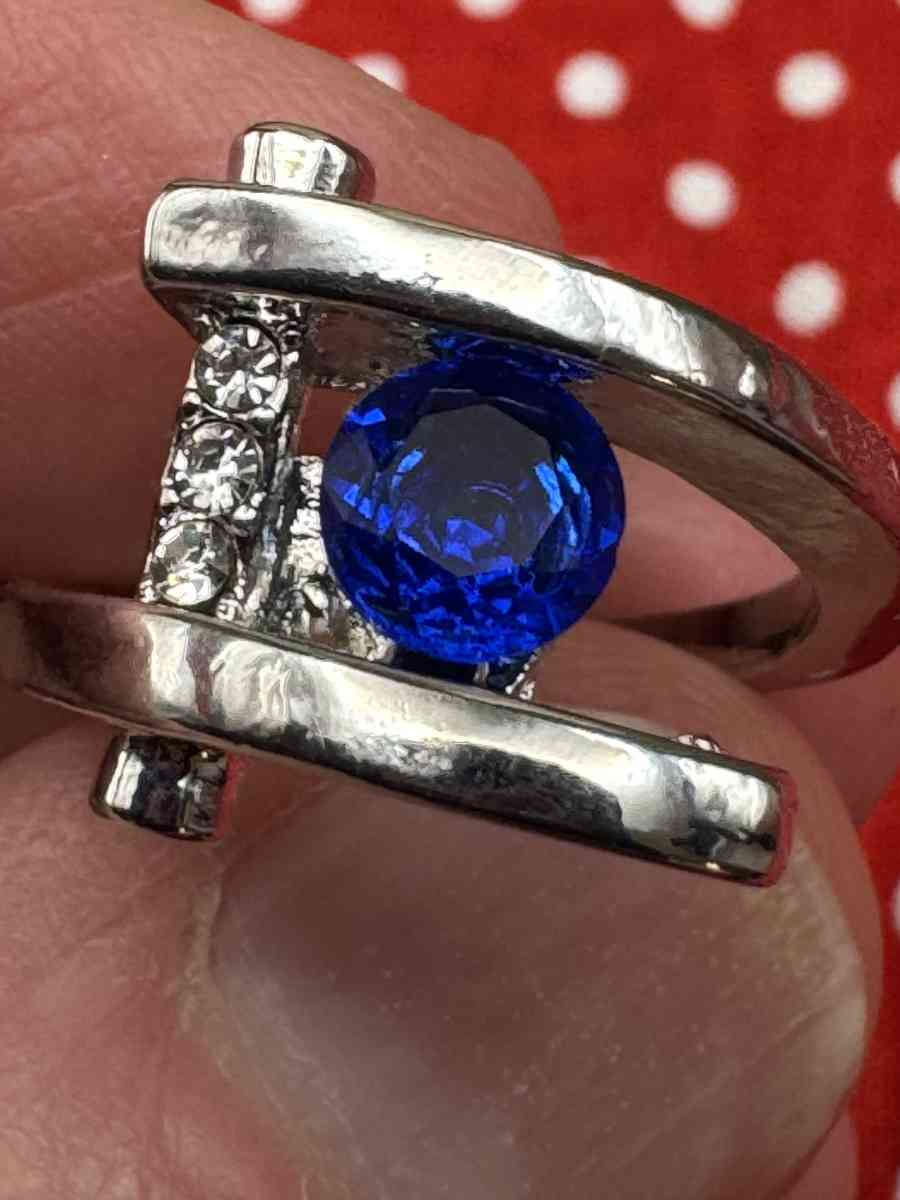 2023PTT New Beautiful  Silver Color Blue Gemstone Geometric - Gallatin, Tennessee - FleaMarketBay