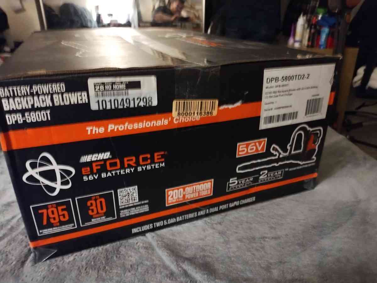 Echo eForce 56V electric back pack blower - Santa Clara, California - FleaMarketBay