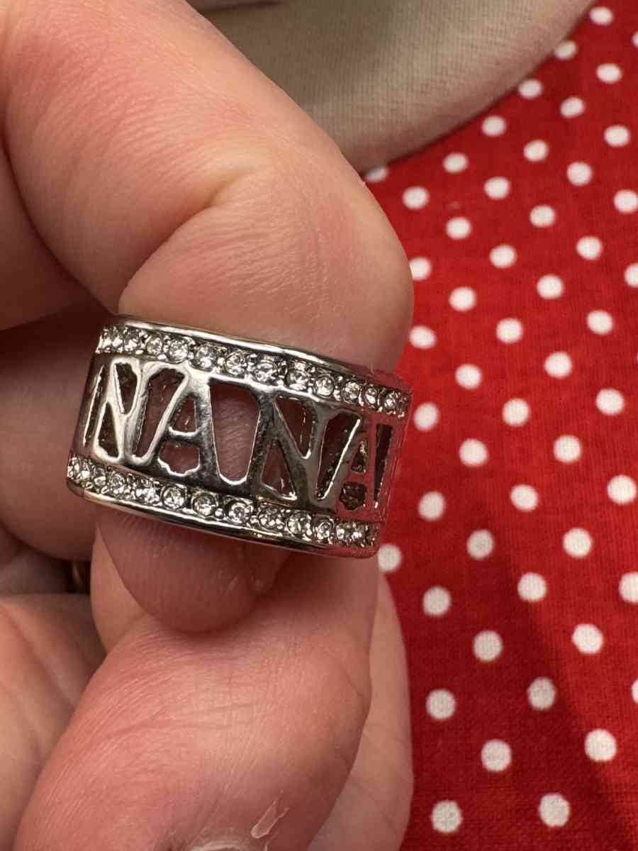 2034PTT Stainless With Rhinestones Nana Band Ring - Gallatin, Tennessee - FleaMarketBay