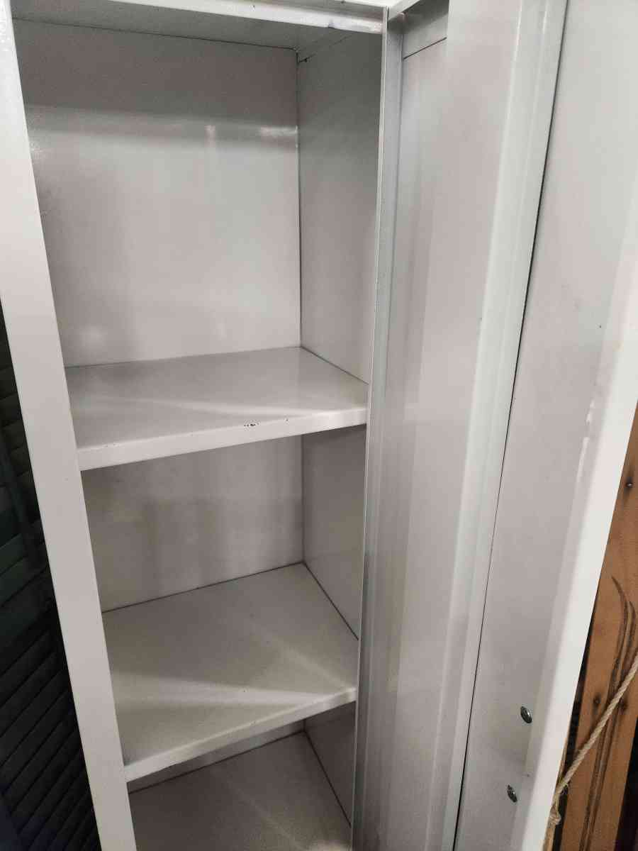 White metal chimney cabinet in great condition - Alexander, North Carolina - FleaMarketBay