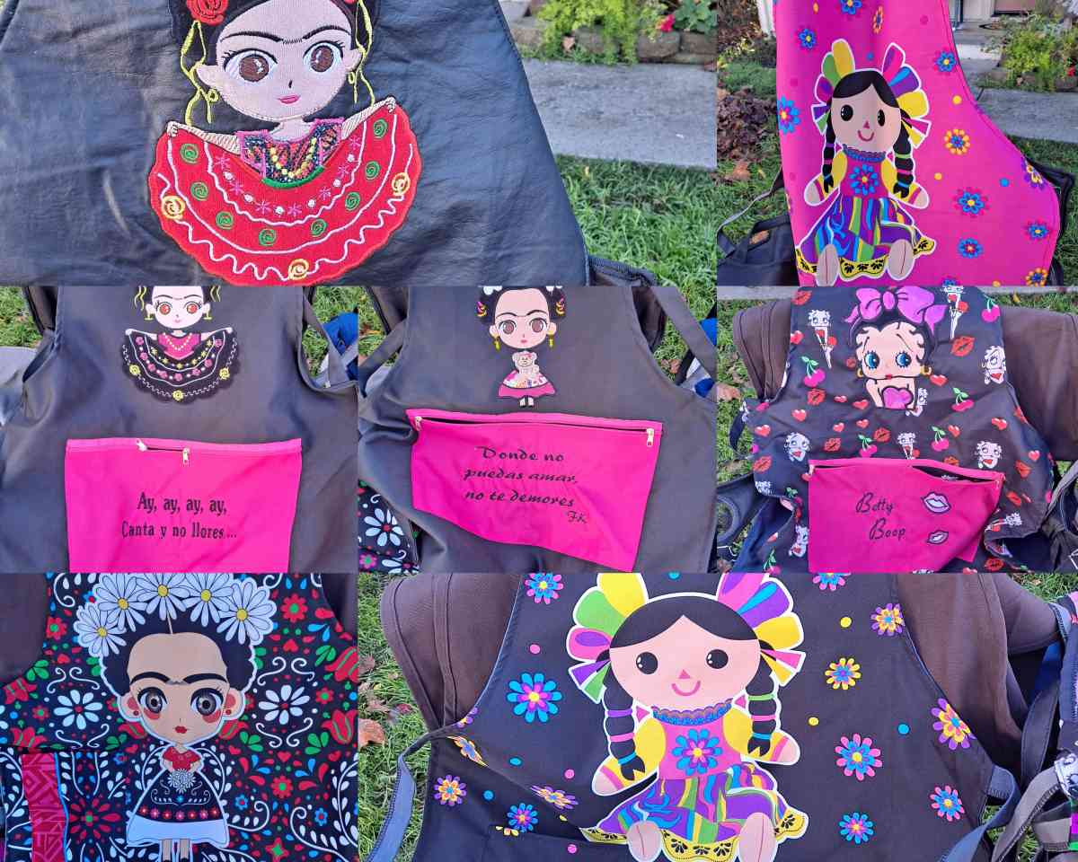 Mandiles echo a mano handmade aprons - Palo Alto, California