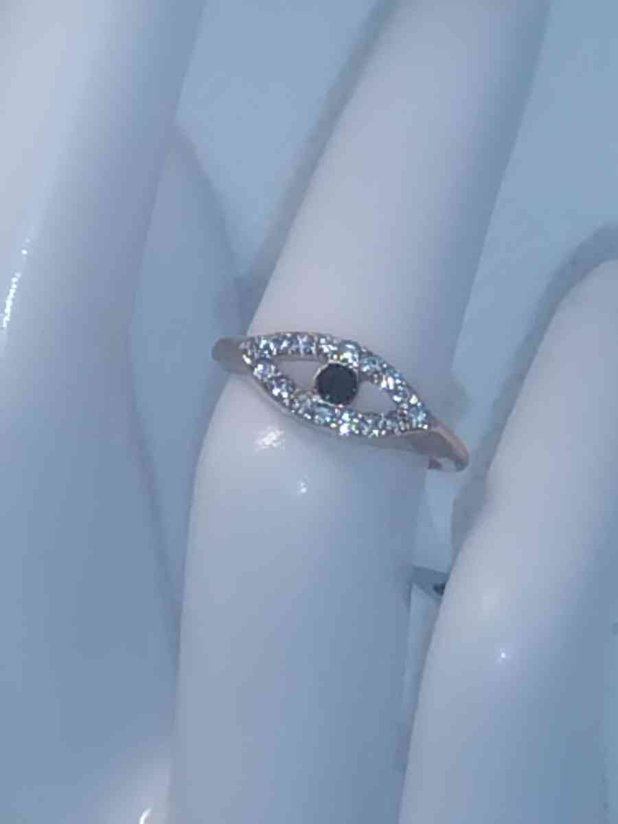 Onyx Eye Chic Rhinestone Ring - Roanoke, Virginia - FleaMarketBay