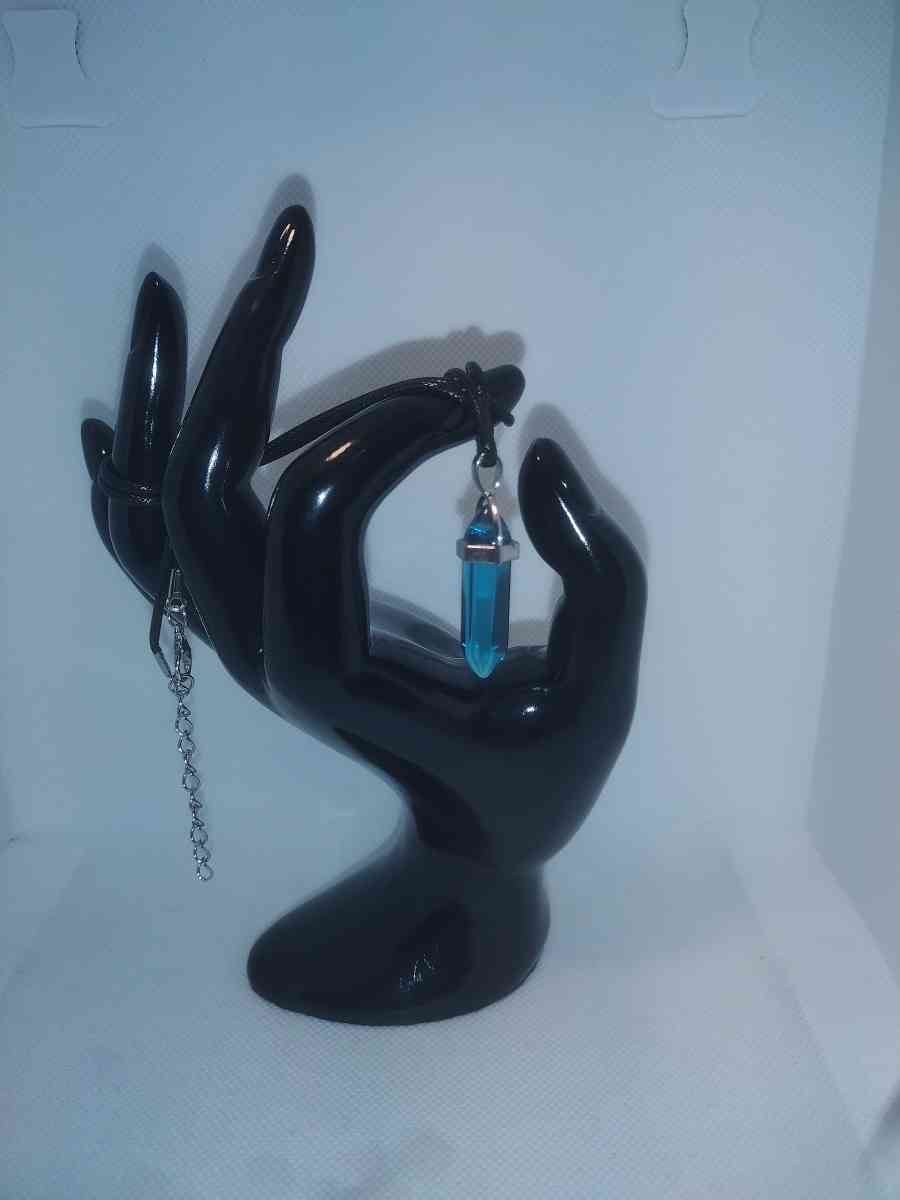 Blue Topaz Glass Pendant Necklace - Roanoke, Virginia