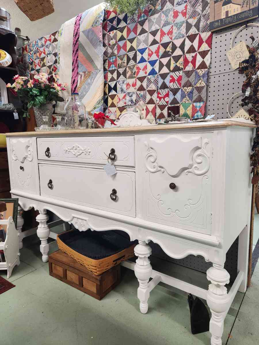 66 Buffet Server or Sideboard in White - Alexander, North Carolina - FleaMarketBay