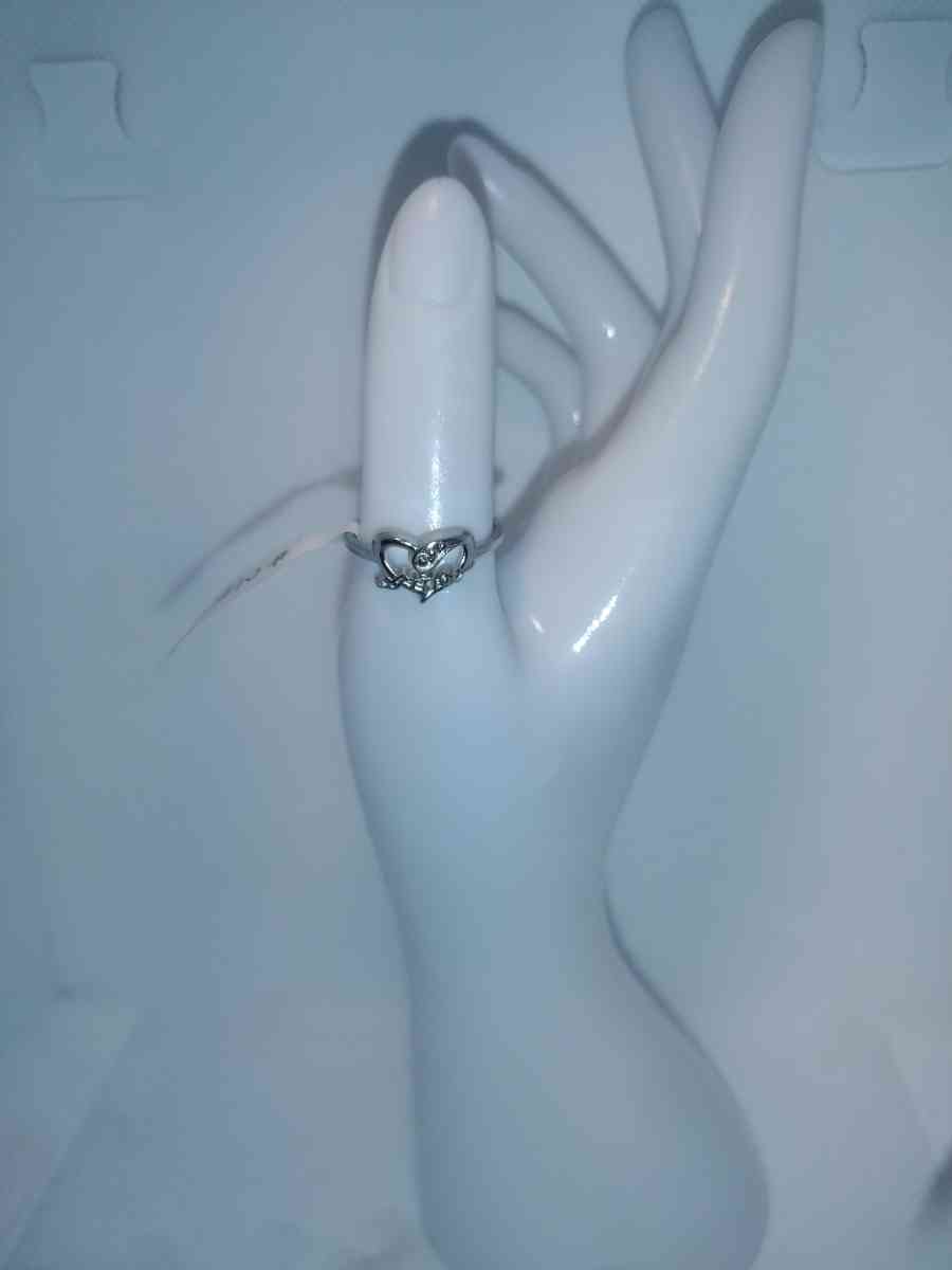 Silver Open Heart Shaped Ring GA - Roanoke, Virginia - FleaMarketBay