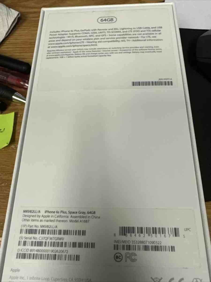 iPhone 6s Plus Original Apple Retail Box Only Total of 41 - Dayton, Ohio - FleaMarketBay