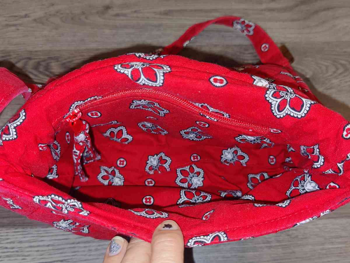 Vera Bradley Red Paisley Bandana Crossbody Bag - Kokomo, Indiana - FleaMarketBay