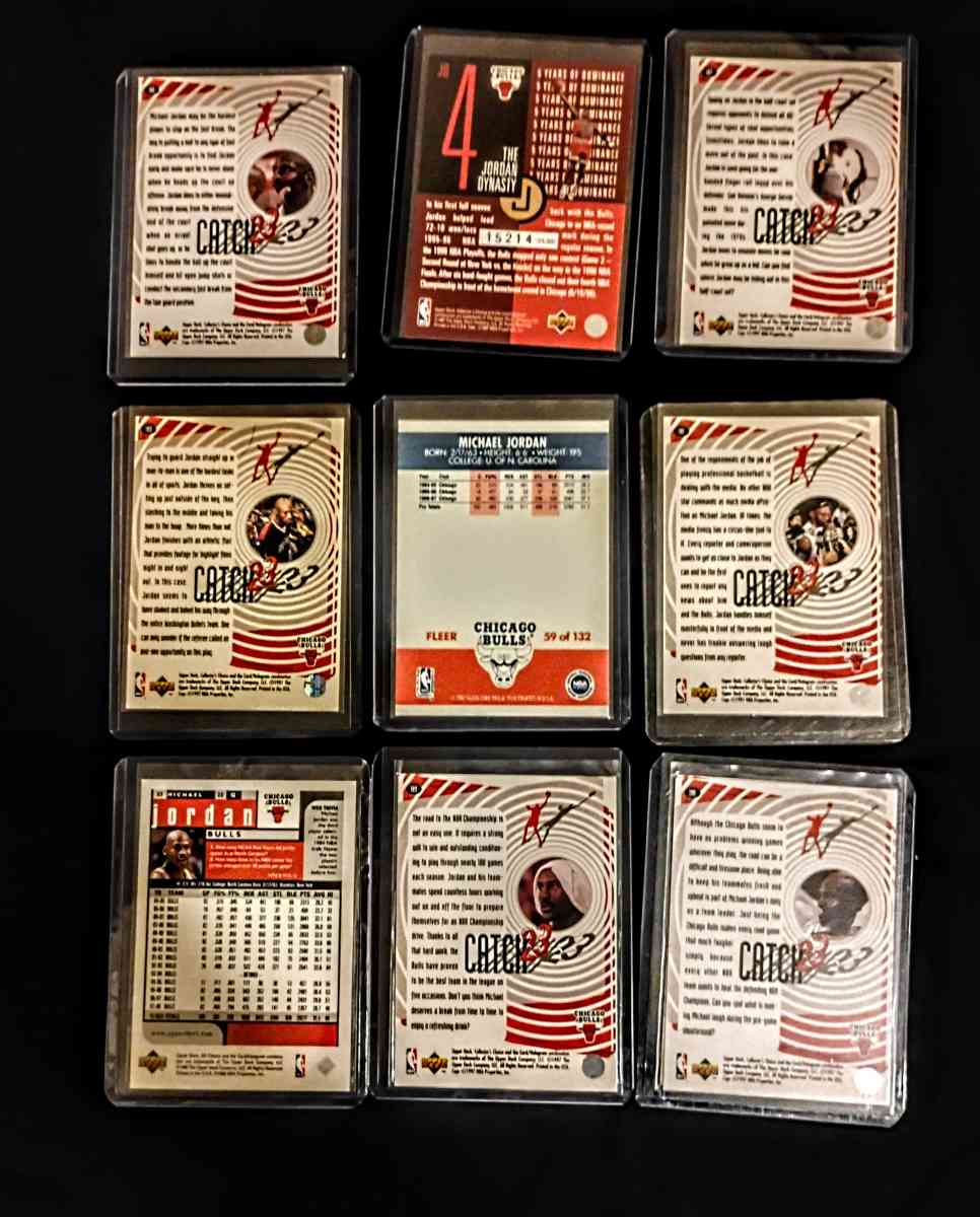 tops Fleer Michael Jordan 9 card lot - Abbott, Texas - FleaMarketBay