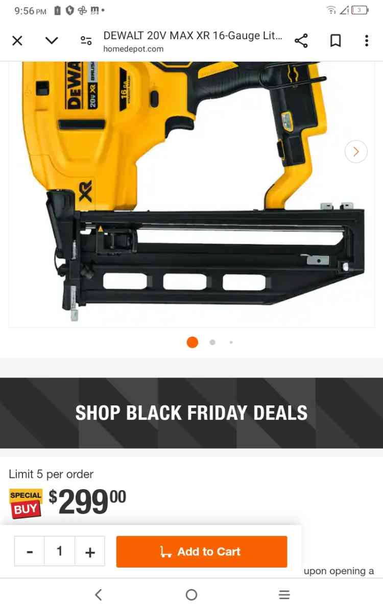 DeWalt XR 16 GA Straight Finish Nailer tool Only - San Antonio, Texas - FleaMarketBay