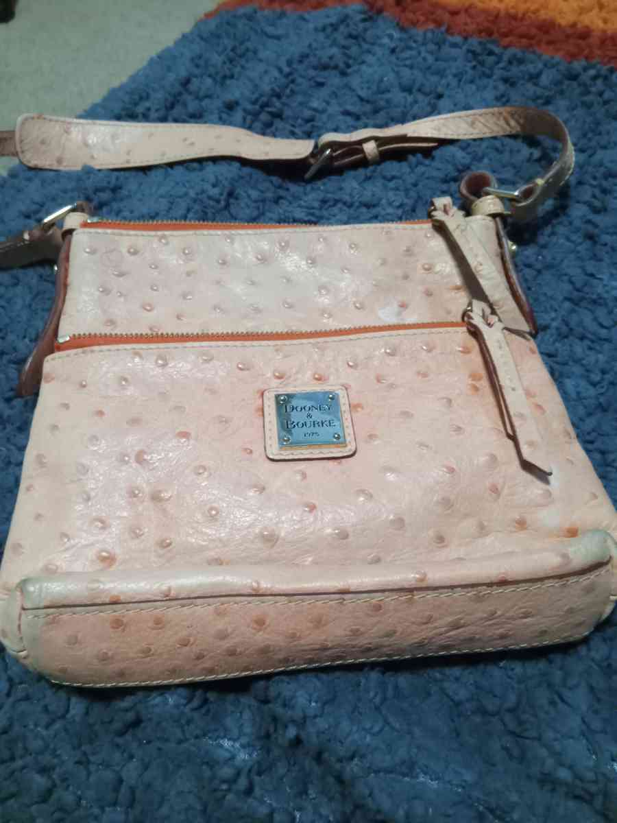 Dooney and Bourke Pink Ostrich Leather Bag - Brentwood, California - FleaMarketBay