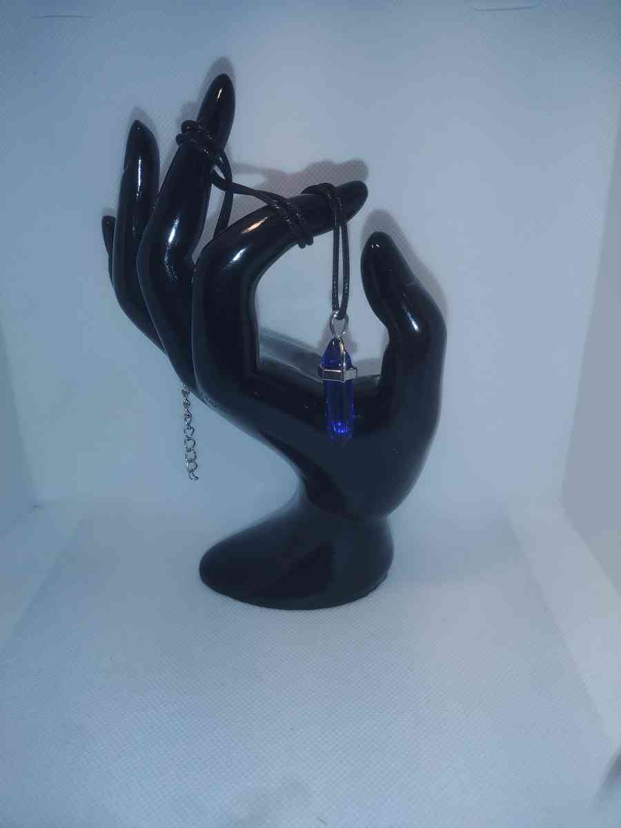 Sapphire Blue Glass Pendant Necklace - Roanoke, Virginia