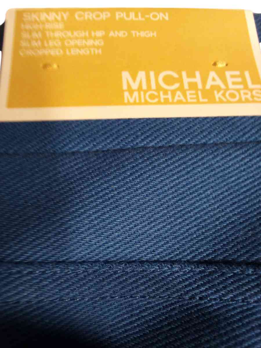 NWTMichael Kors Skinny Blue Jeans Crop High Rise Pullon Size - Sanford, Florida - FleaMarketBay