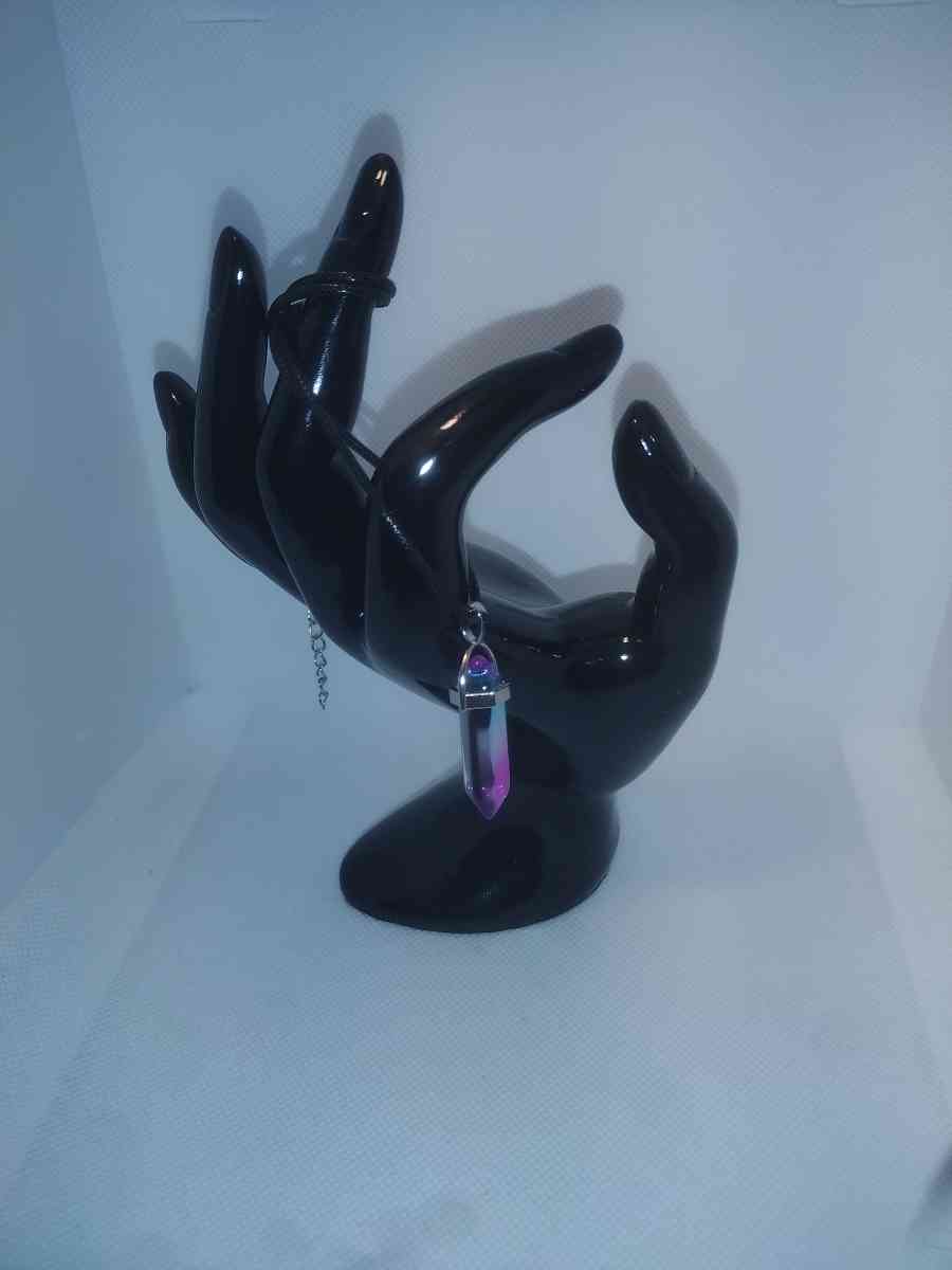 Pink Blue Glass Pendant Necklace - Roanoke, Virginia