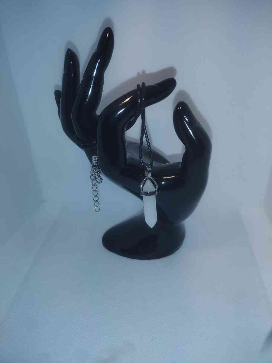 White Glass Pendant Necklace - Roanoke, Virginia