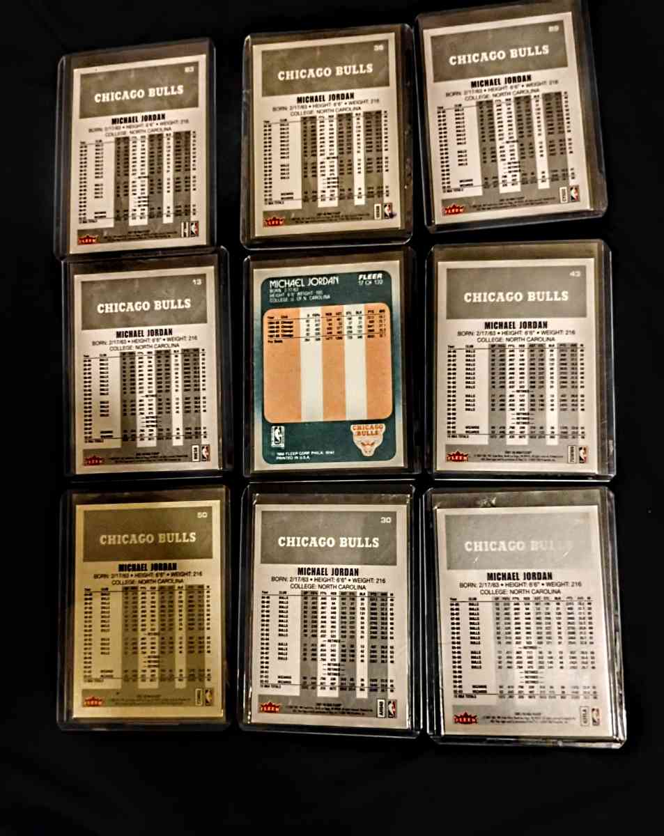 Fleer Michael Jordan 9 card lot - Abbott, Texas - FleaMarketBay