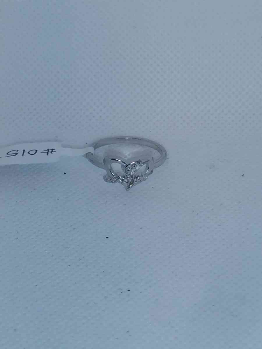 Silver Open Heart Shaped Ring GA - Roanoke, Virginia - FleaMarketBay