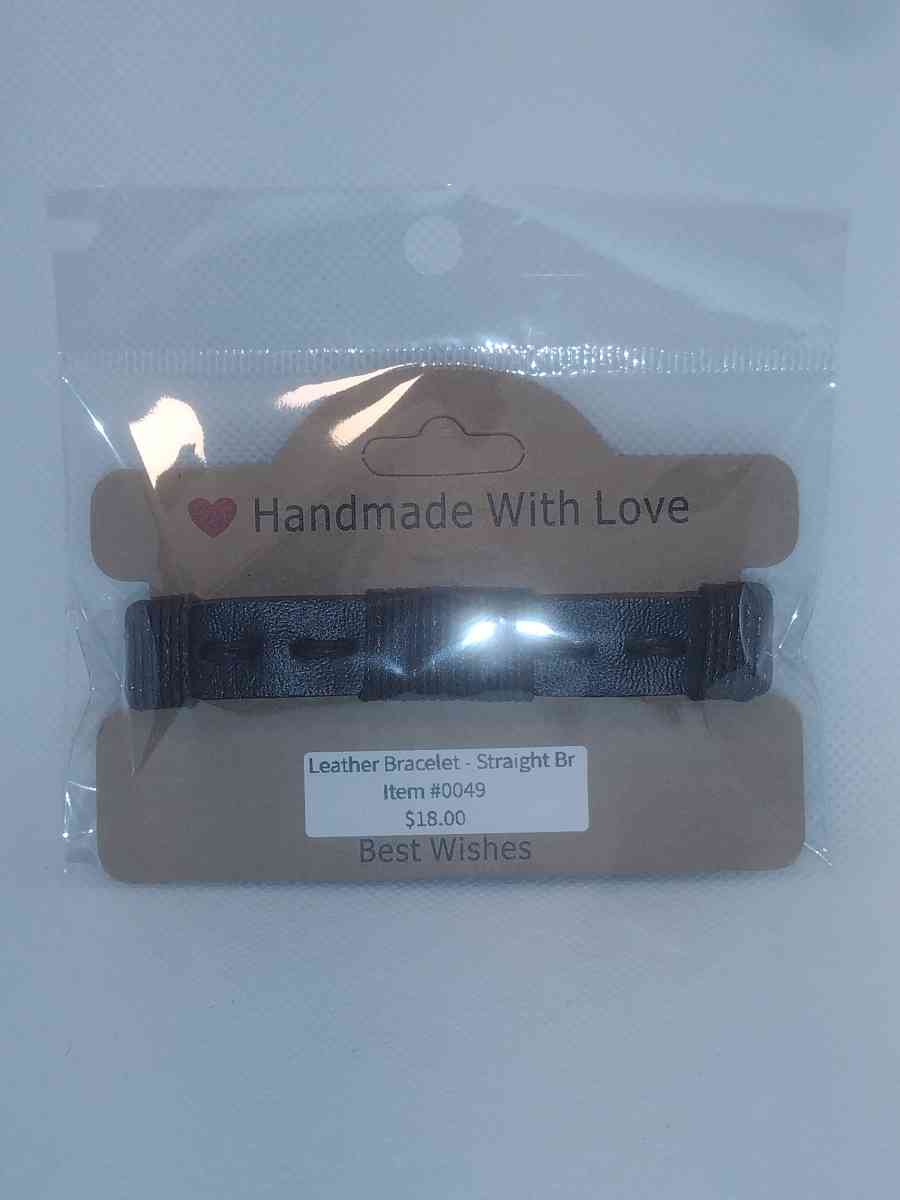 Faux Leather Bracelet straight brown - Roanoke, Virginia - FleaMarketBay