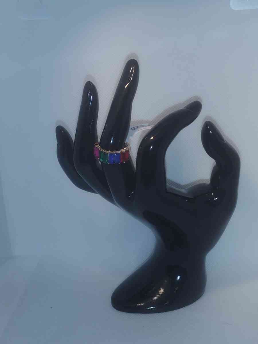 Straight Multicolor Chic Rhinestone Ring - Roanoke, Virginia - FleaMarketBay