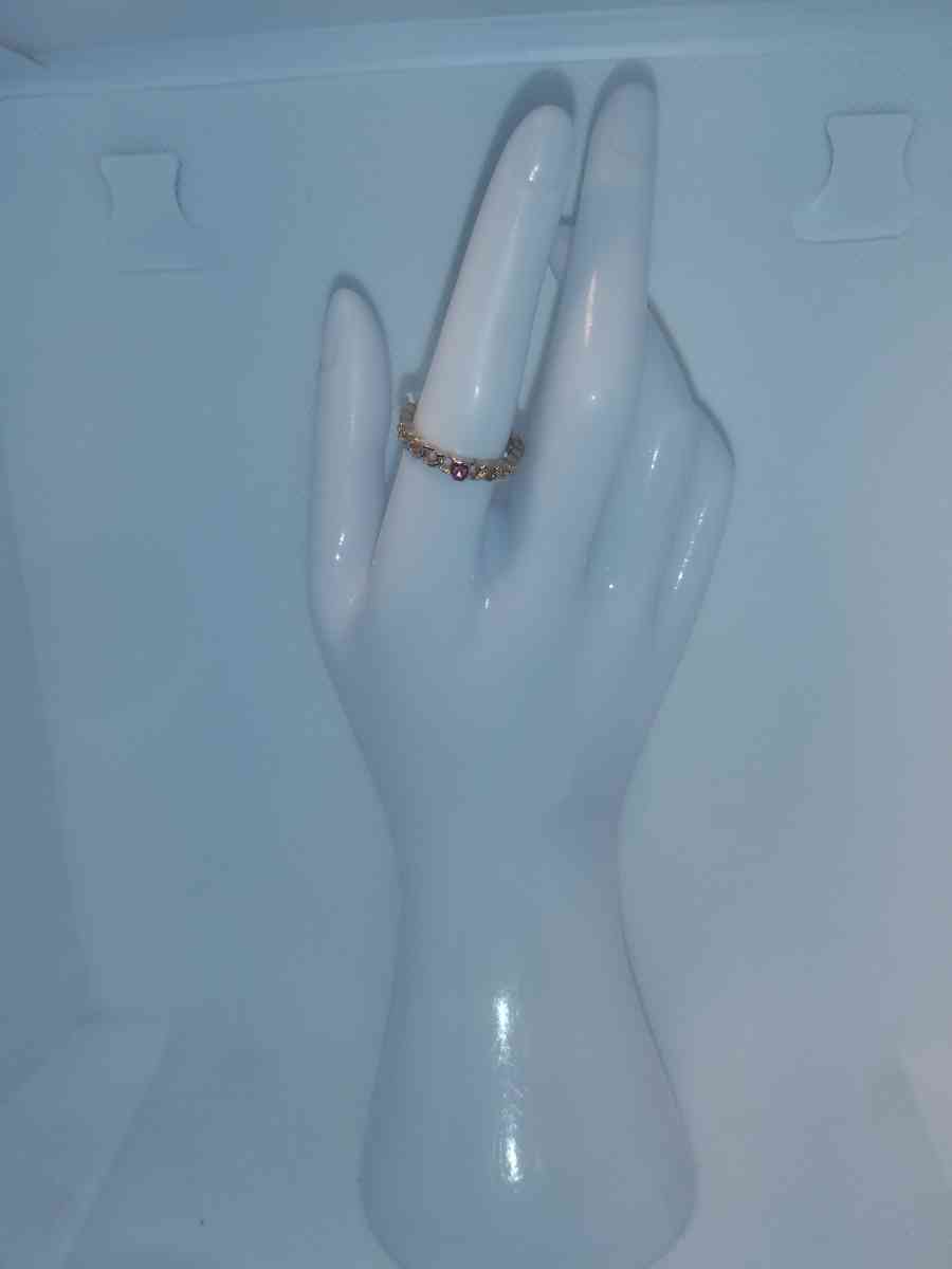 Pink Chain Chic Rhinestone Ring - Roanoke, Virginia