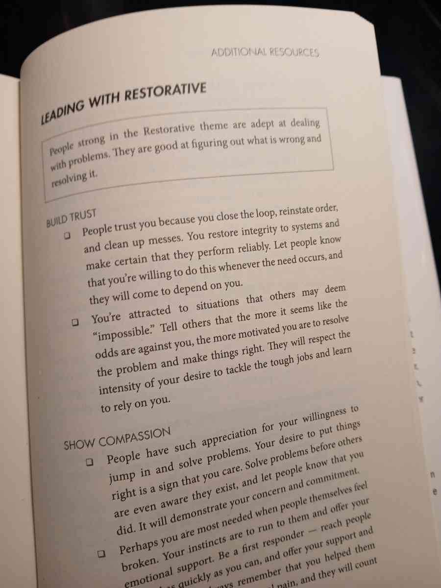 Strength Based Leadership Book by Don Cliffton - Indianapolis, Indiana - FleaMarketBay