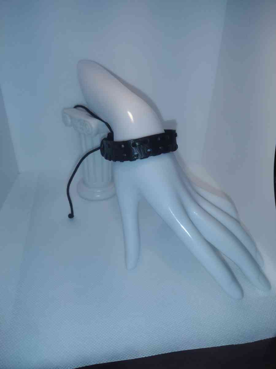 Faux Leather Bracelet straight black - Roanoke, Virginia