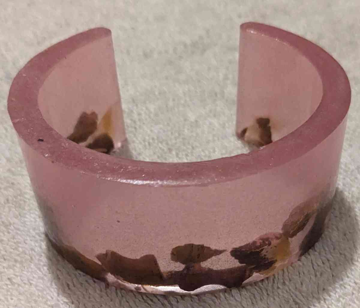 Pink Petrified Wood Cuff Bracelet - Calhan, Colorado