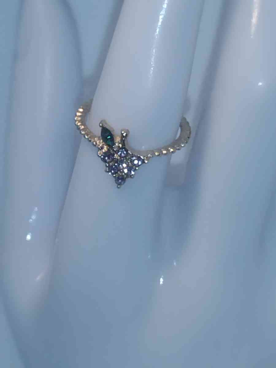 White Grape Chic Rhinestone Ring - Roanoke, Virginia - FleaMarketBay