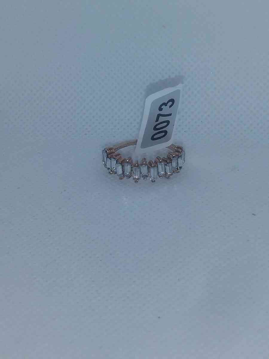Straight White Chic Rhinestone Ring - Roanoke, Virginia - FleaMarketBay