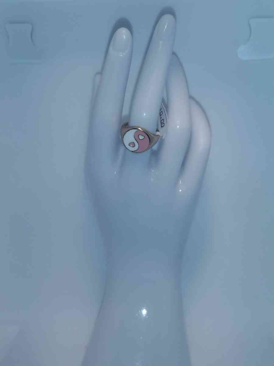 Pink White Yinyang Heart Ring - Roanoke, Virginia