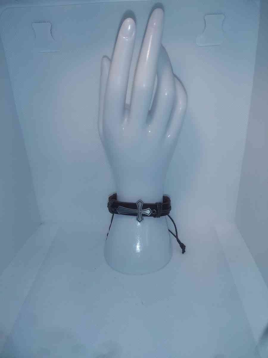 Brown Cross Leather Bracelet VCB - Roanoke, Virginia