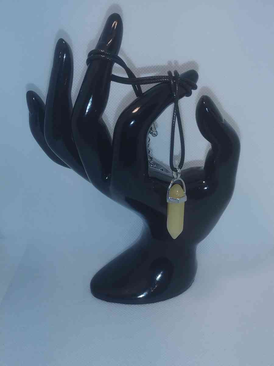 Yellow Topaz Glass Pendant Necklace - Roanoke, Virginia