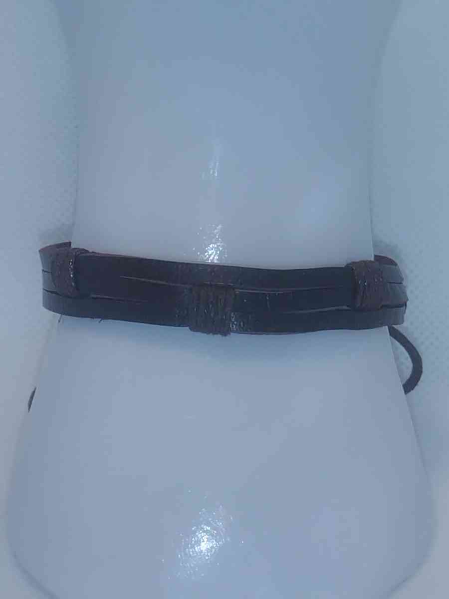 Faux Leather Bracelet 3 Band brown - Roanoke, Virginia - FleaMarketBay