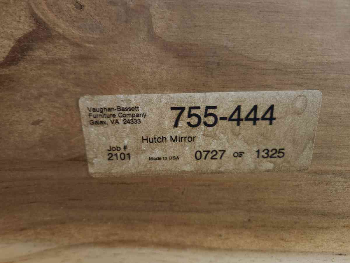 Wooden Hutch Mirror - Plant City, Florida - FleaMarketBay