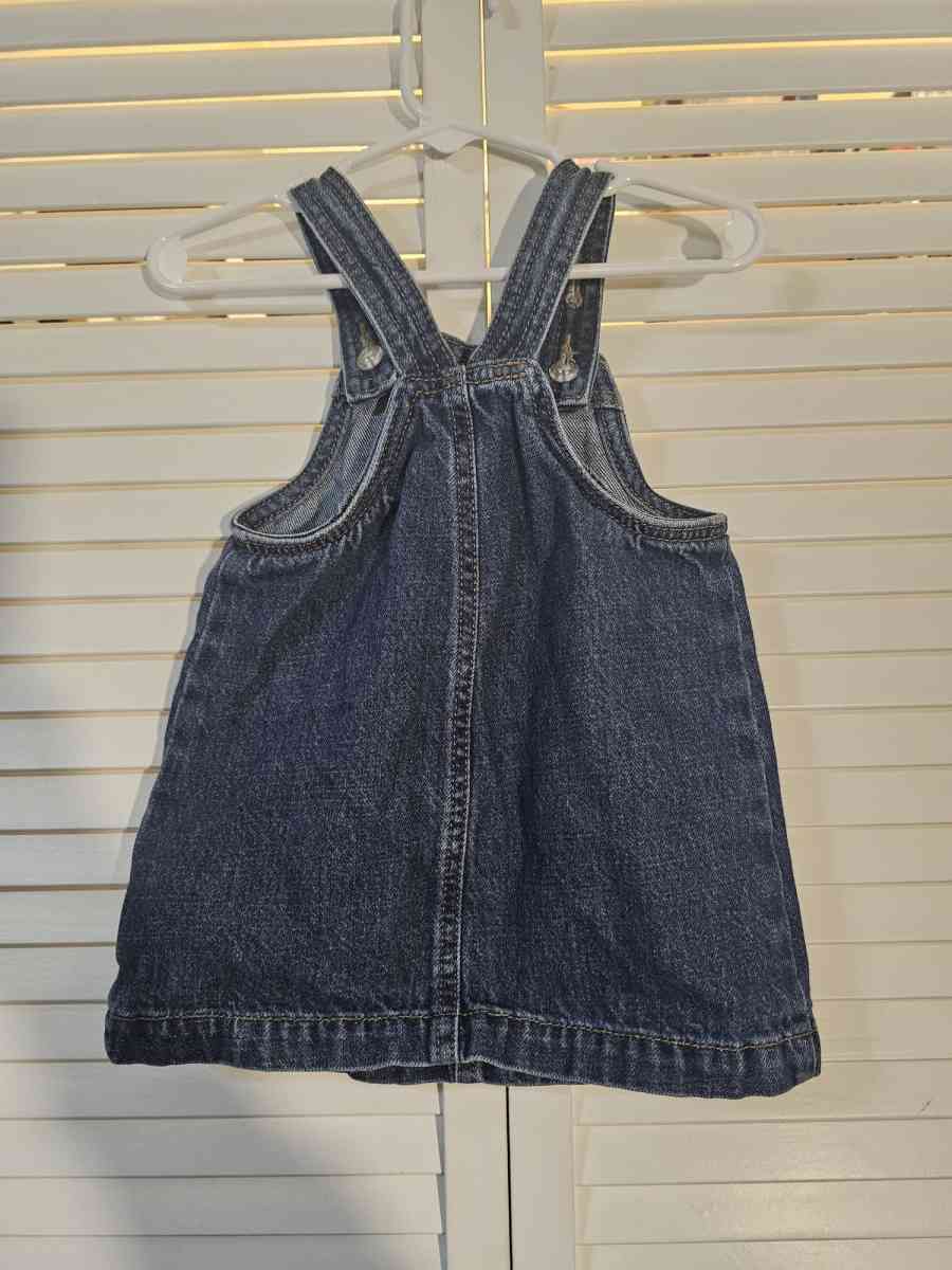 Old Navy 12 to 18 months denim overall dress - Indianapolis, Indiana - FleaMarketBay