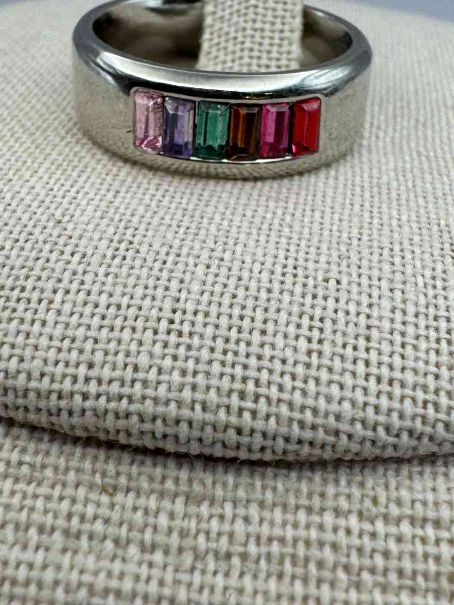 2016 New Stainless Steel  Silver Band Shiny Rhinestones  Rin - Gallatin, Tennessee - FleaMarketBay