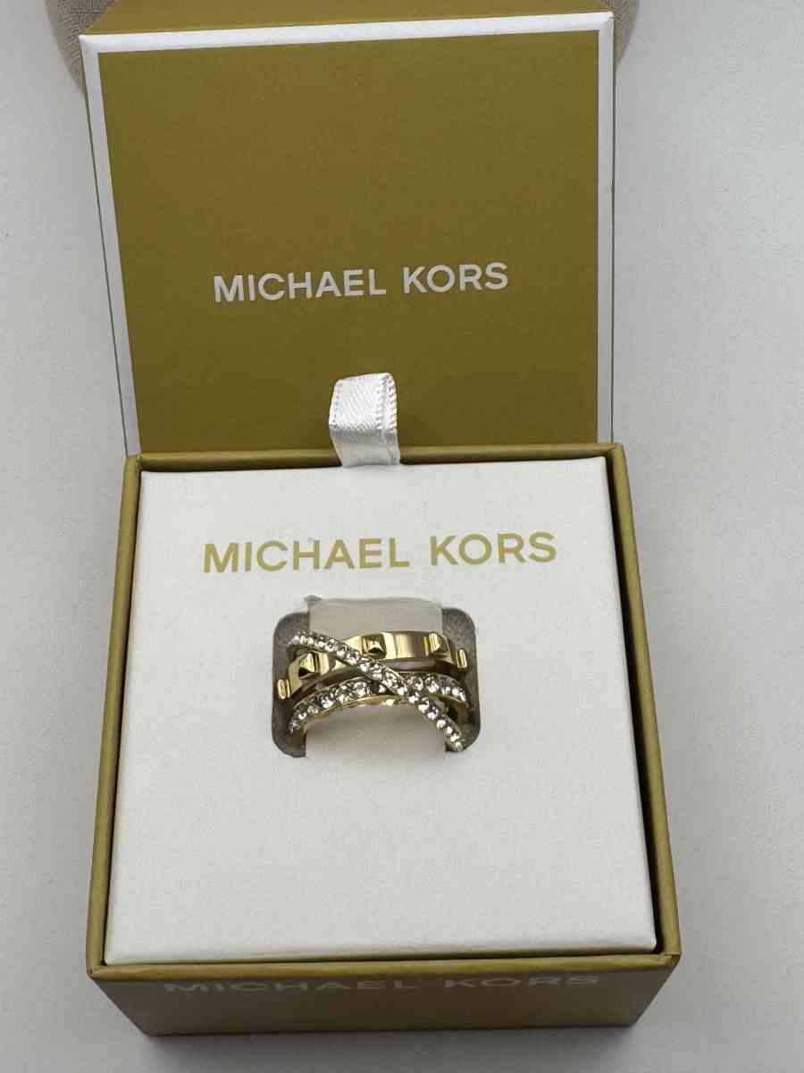 1044HCRA Michael Kors Goldtone Triple Ring Crystals Astro Ri - Gallatin, Tennessee