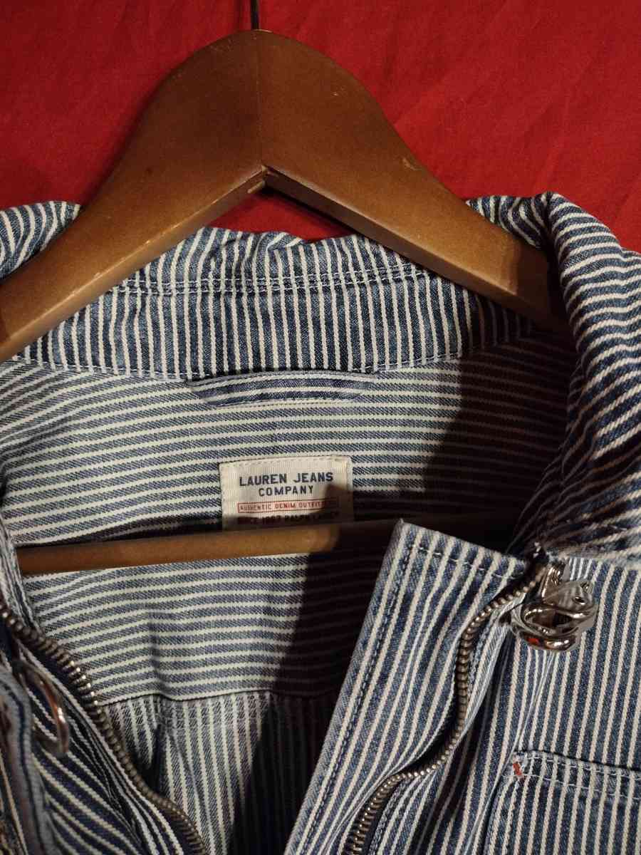 Lauren Jean company denim train strip jacket - Saint Louis, Missouri - FleaMarketBay
